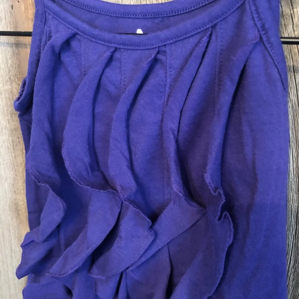Old Navy Ruffle Tank Top in Purple Blue Size Small 6 7